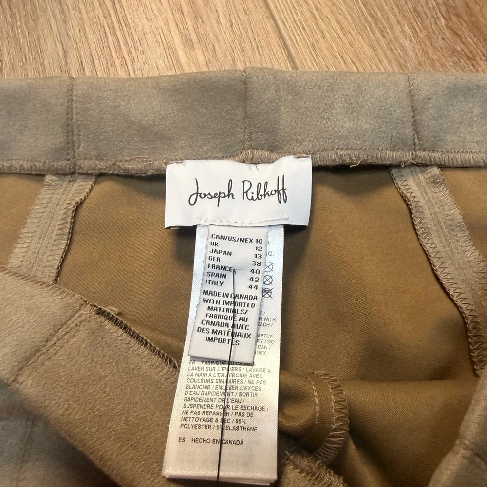 Joseph Ribkoff Hi Rise Scuba Crepe Java Brown Flare Trouser Pants NWT‎ Size 10